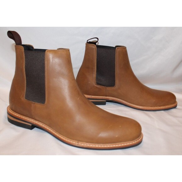 Nisolo Men's Tobacco Brown Marco Everyday Chelsea Leather Boots $268 NEW - Picture 1 of 9
